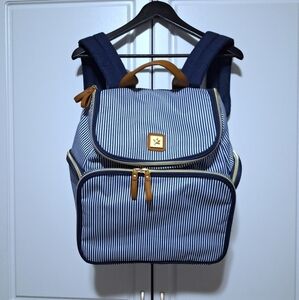 Bananafish Nautical Navy & White Striped Breast Pump Bag Diaper Bag Backpack